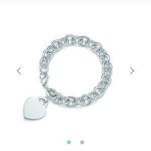 Tiffany silver heart bracelet